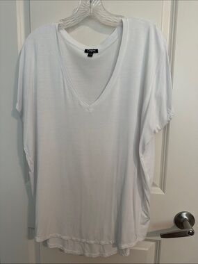 Express White V-Neck Dolman Sleeve Top